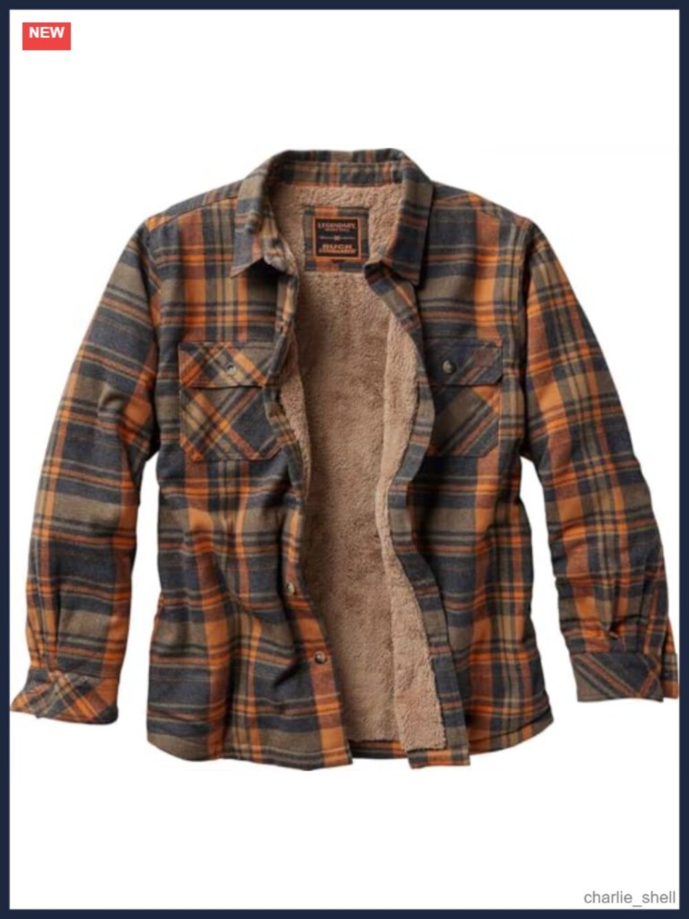 Buck Commander Sherpa Lined Flannel Shirt Jacket Insulated